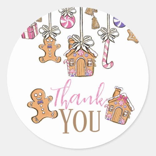 Pink christmas party thank you Sticker