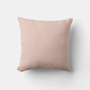 Pink Christmas Plaid Throw Pillow