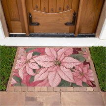 Pink Christmas Poinsettia Design