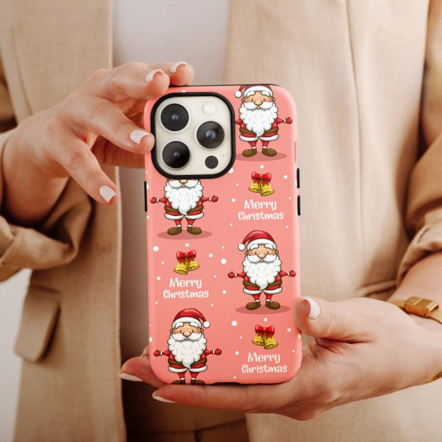 Pink Christmas Santa Clara iPhone Case Mate (Creator Uploaded)