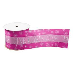Pink Christmas Satin Ribbon