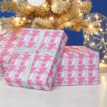 Pink Christmas snowman Holiday wrapping paper<br><div class="desc">design by originalartwork@delightful-doodles.com</div>