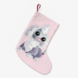 Pink Christmas Stocking Cute Pet Dog