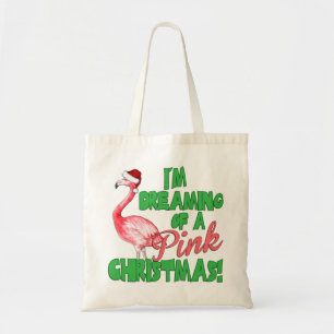 Pink Christmas Tote Bag