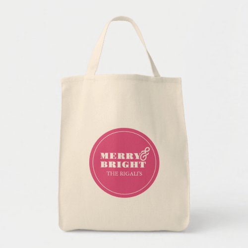 Pink Christmas Tote Bags