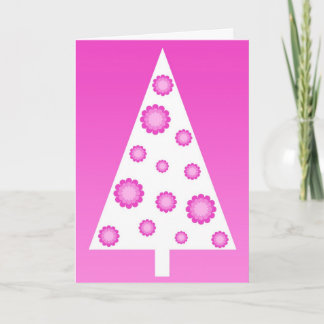 Pink christmas tree - Card
