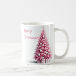Pink Christmas Tree Coffee Cup