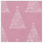 pink christmas tree fabric