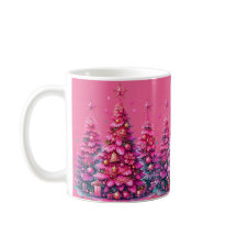 Pink Christmas Tree Trendy Preppy Aesthetic