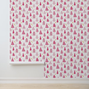 Pink Christmas tree Wallpaper