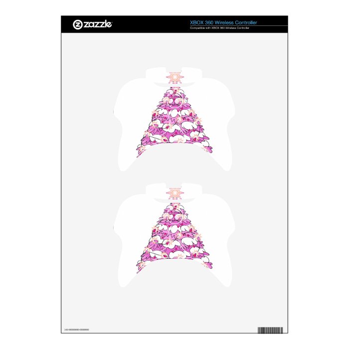 Pink Christmas Tree Xbox 360 Controller Skins