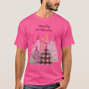 Pink Christmas Trees Breast Cancer Survivors T-Shirt