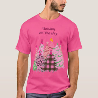 Pink Christmas Trees Breast Cancer Survivors T-Shirt