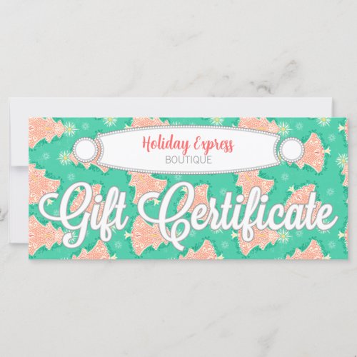 Pink Christmas Trees _ Custom Gift Certificate