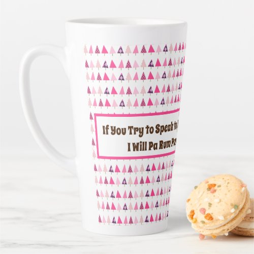 Pink Christmas Trees Funny Coffee Lover Latte Mug