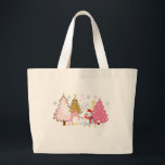 Pink Christmas Trees, Playful Penguin, and Snowman Large Tote Bag<br><div class="desc">🎄 Whimsical Winter Wonderland: Pink Christmas Trees, Playful Penguin, and Snowy Delights 🌟Transform your holiday season with this enchanting design featuring charming pink Christmas trees, adorable snowmen, playful penguins, and delicate snowflakes. Embrace the magic of winter with this unique and festive collection that will add a touch of joy to...</div>