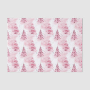 Pink Christmas Trees Tissue Paper