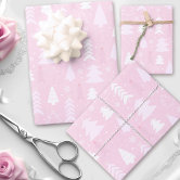 Rose Gold Glitter Pink White +Mauve Christmas Gift Wrapping Paper Sheets, Zazzle