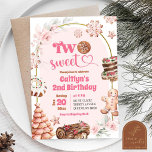 Pink Christmas Two Sweet Winter 2nd Birthday Invitation<br><div class="desc">Winter Gingerbread Cake dan Donut First Birthday,  Snowflake Floral Holiday Party,  Chocolate Holiday Christmas Party,  Winter Hot Cocoa Birthday Girl,  Cookies and Snowman Birthday Party,  Gingerbread House Christmas Birthday,  Winter Holiday Party.</div>