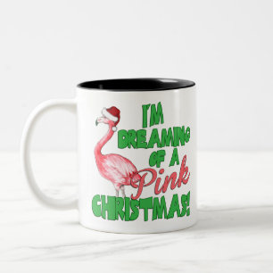 Pink Christmas Two-Tone Coffee Mug