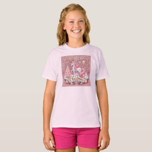 Pink Christmas Wonderland Unicorn T-Shirt
