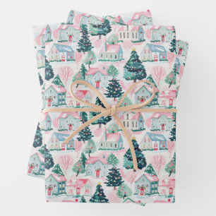 Pink Christmas Wrapping Paper