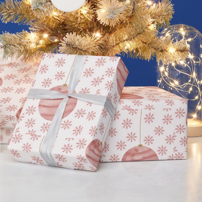 Pink Christmas  Wrapping Paper (Holidays)