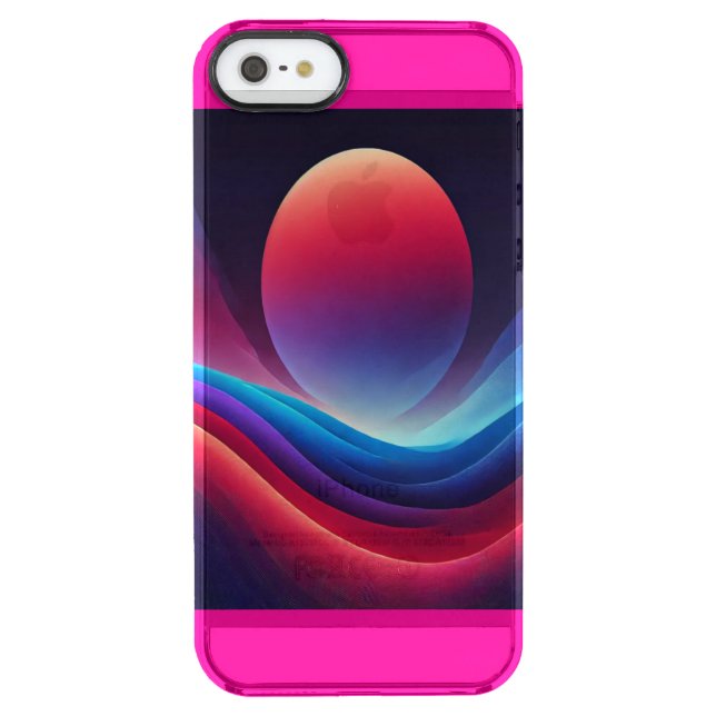 pink chrome purple flowing waves uncommon iPhone case (Back)