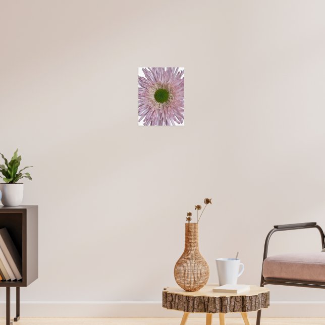 Pink Chrysanthemum Bloom Floral Poster (Living Room 3)