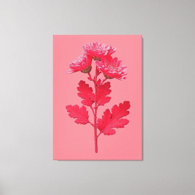Pink Chrysanthemum  Canvas Print (Front)