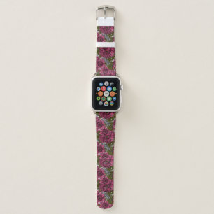 Pink chrysanthemum flowers apple watch band