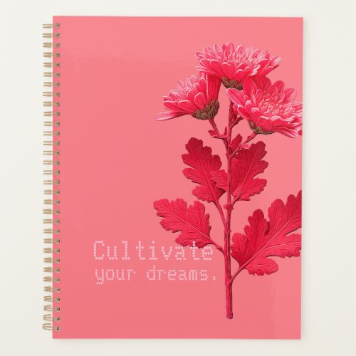Pink Chrysanthemum Planner