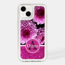 Pink Chrysanthemum Spring Flowers Glitter