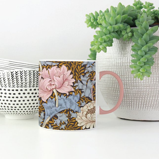 Pink Chrysanthemum William Morris Mug (Creator Uploaded)