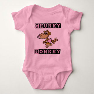 Pink Chunky Monkey Cute Baby One-Piece Baby Bodysuit