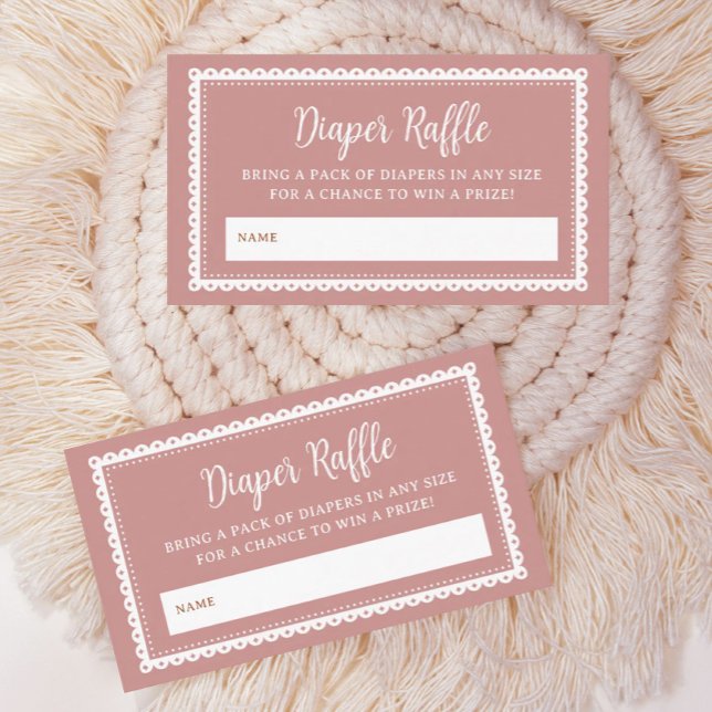 Pink Cielito Lindo Baby Shower Diaper Raffle Enclosure Card (Creator Uploaded)