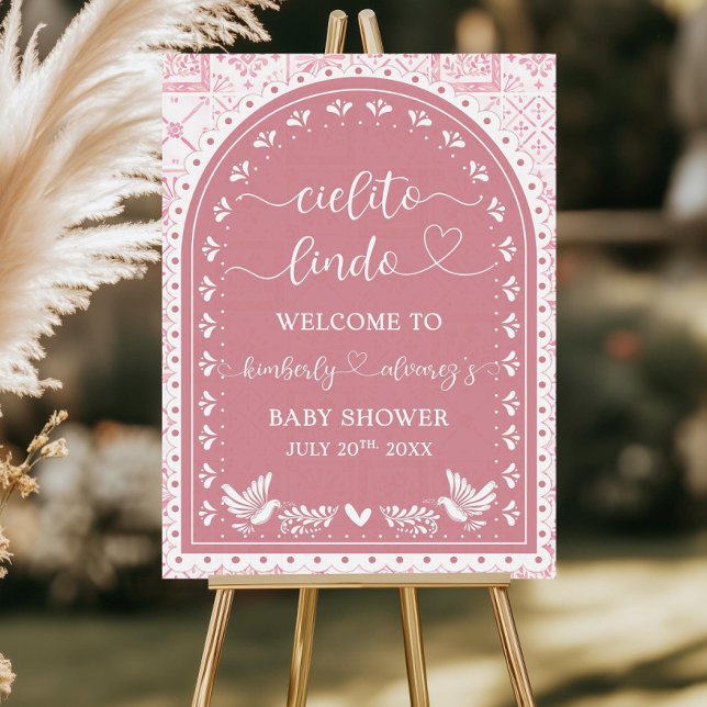 Pink Cielito Lindo Baby Shower Welcome Sign, Edita Foam Board (Creator Uploaded)
