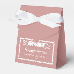 Pink Cielito Lindo Mexican Baby Shower Favor Boxes