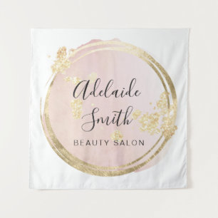 pink circle design tapestry