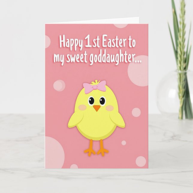 Pink Circle Easter Card (Front)