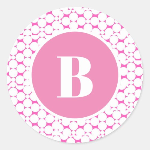 Pink Circles Baby Shower Classic Round Sticker