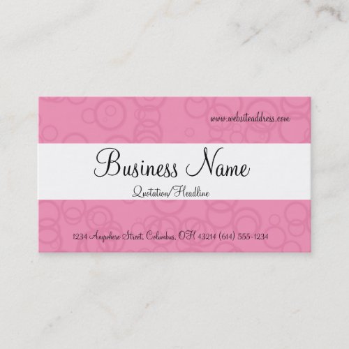 Pink Circles Business Cards
