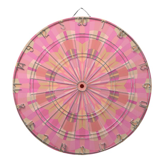 Pink Circles Dart Board (Front)