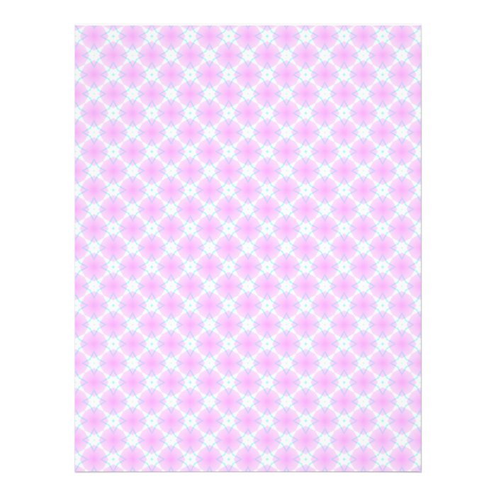 Pink Circles Plaid Scrapbook Letterhead Paper