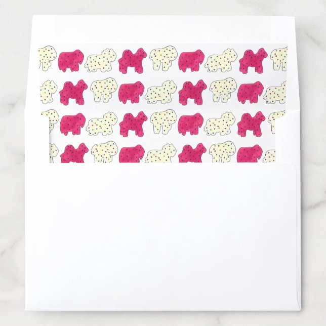Pink Circus Animal Cookies Party Envelope Liner (In Envelope)