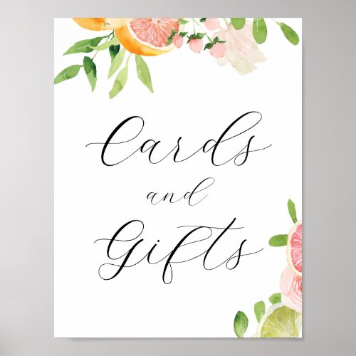 Pink Citrus Cards and Gifts Sign