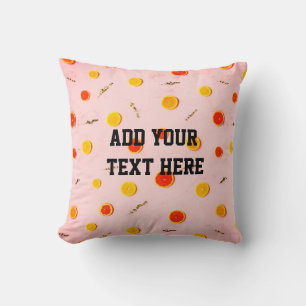 Pink Citrus Customizable Pillow