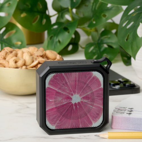Pink citrus fruit bluetooth speaker