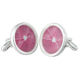 Pink citrus fruit cufflinks