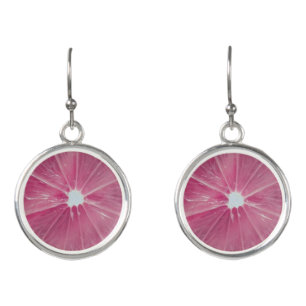 Pink citrus fruit earrings